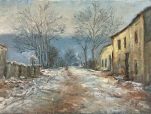 Ölbild Reproduktion Monets Wintereffekt in Limetz Matthias Schneider-Dominco