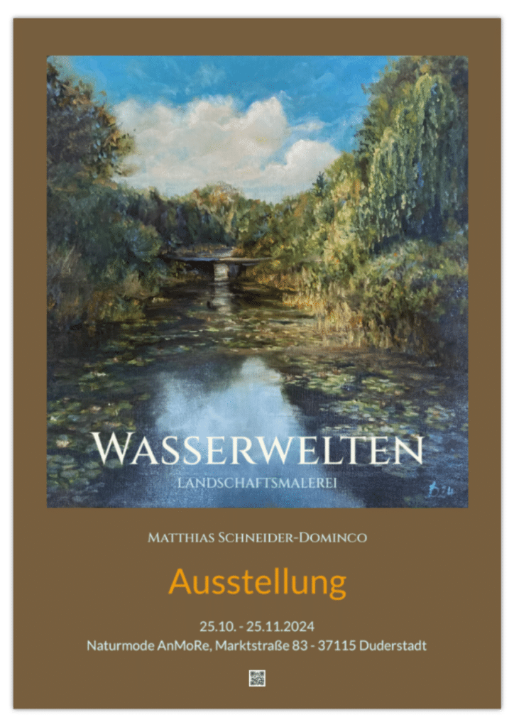 Plakat 1. Ausstellung Wasserwelten in Duderstadt 2024