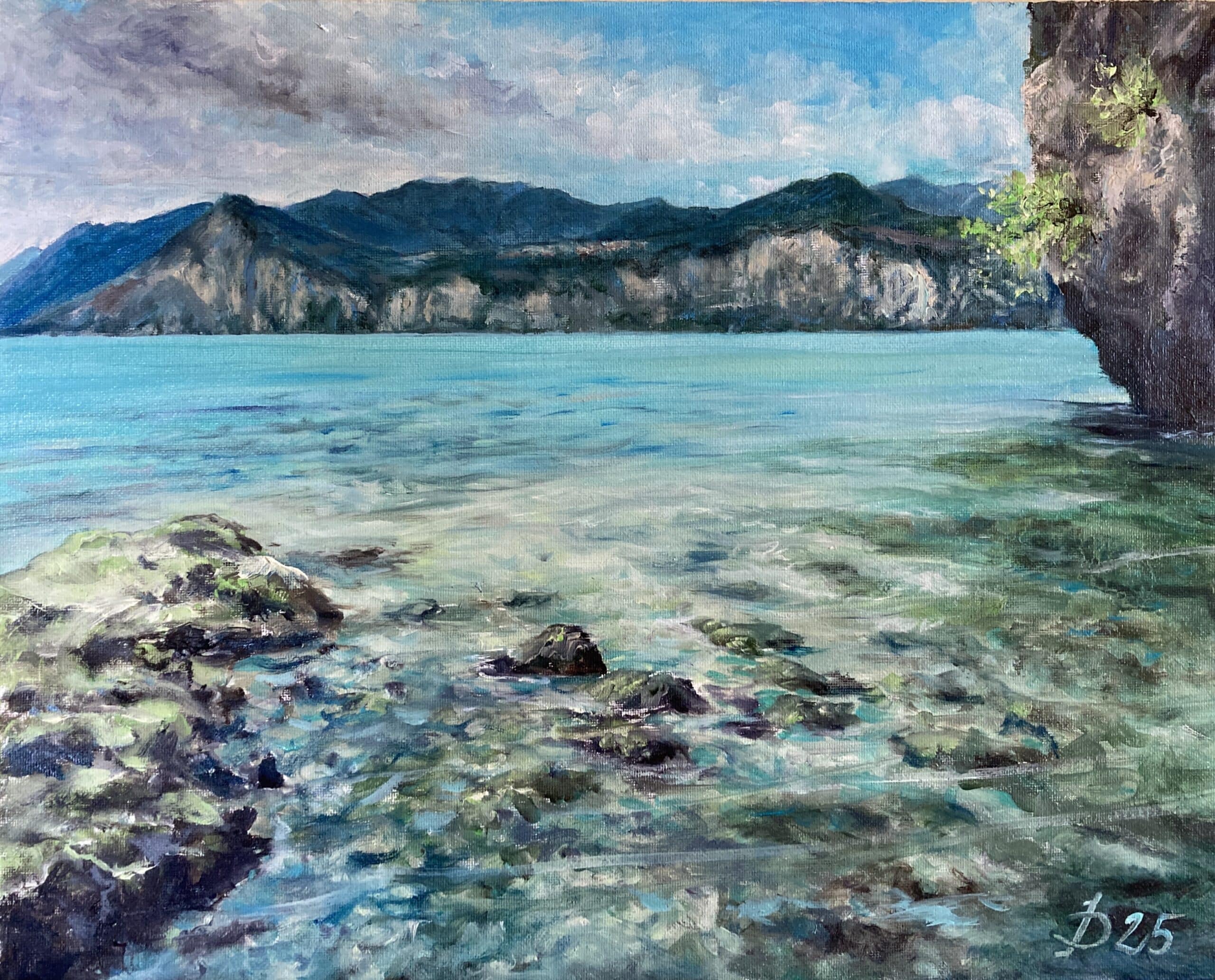 Ölgemälde Gardasee von Matthias Schneider-Dominco